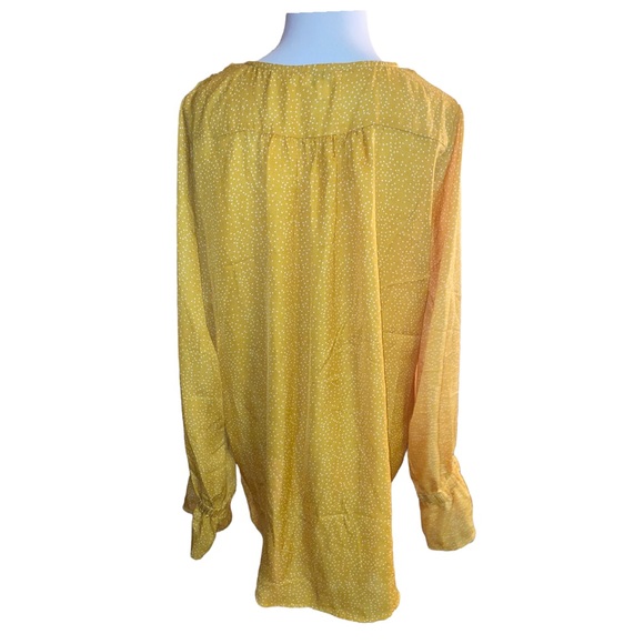 Altar’d state Umgee yellow polka dot top, ties up top, light, breezy! Nwot Med - Picture 5 of 7